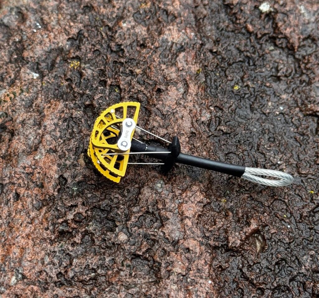 Yellow cam keychain