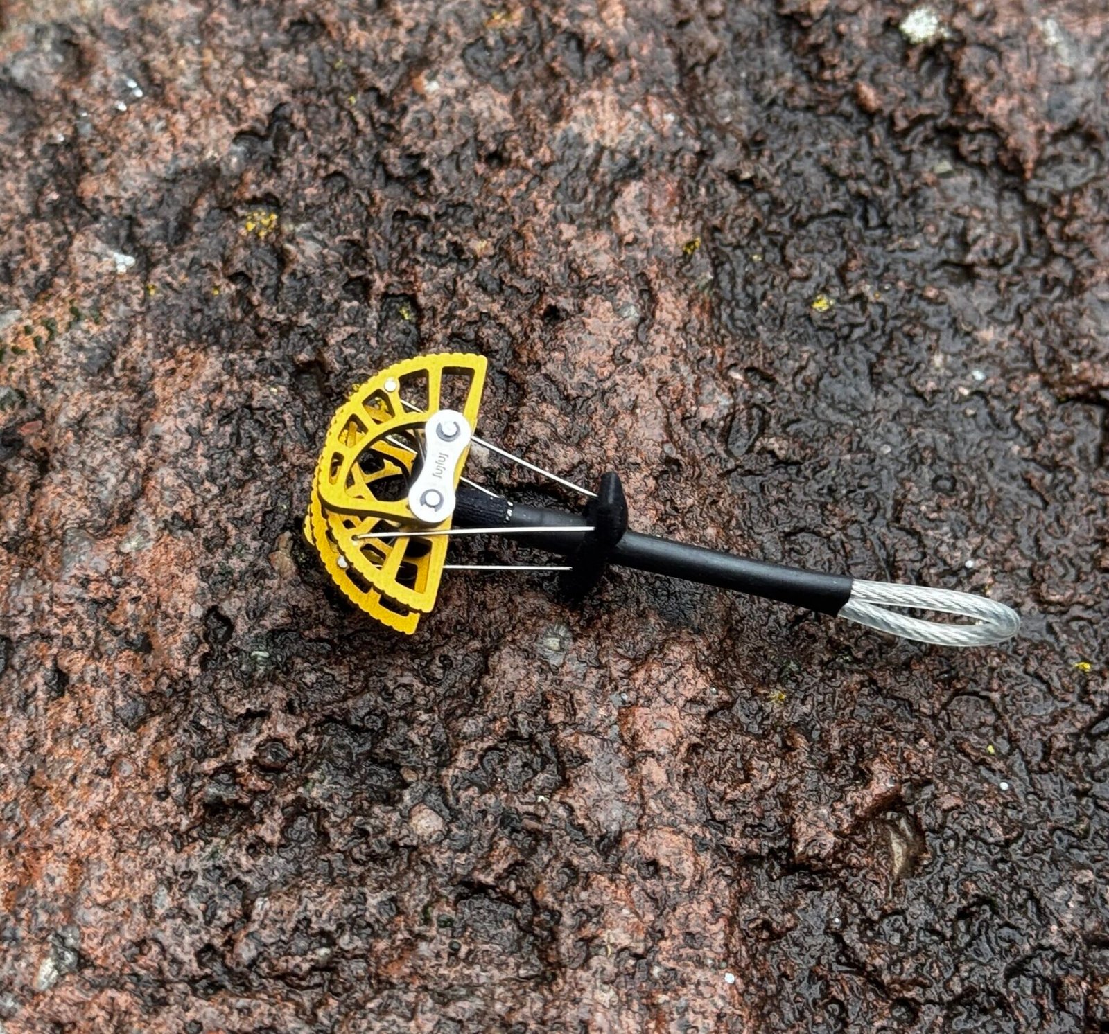 Yellow cam keychain