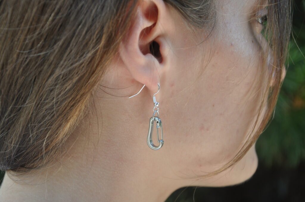 Mini Open Gate Carabiner Earrings