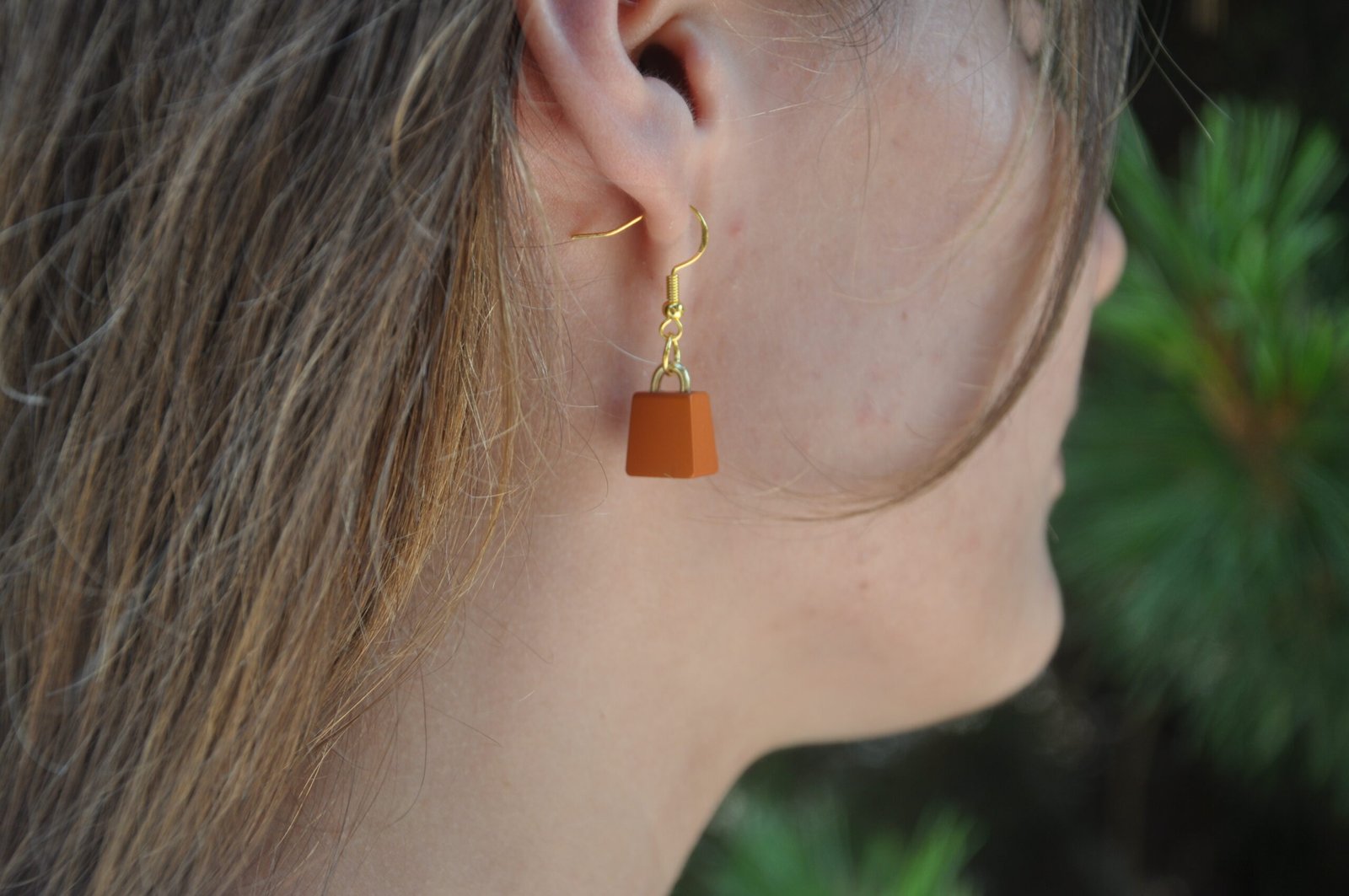 Trad Nut Gold Earrings