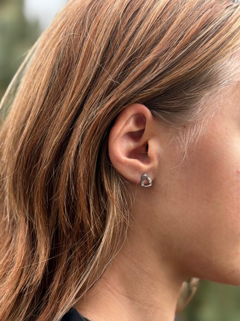 Gravity Rebel's stainless steel Climbing Anchor Earrings