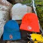 a selection of 3 beanies with the GR logos from Gravity Rebel