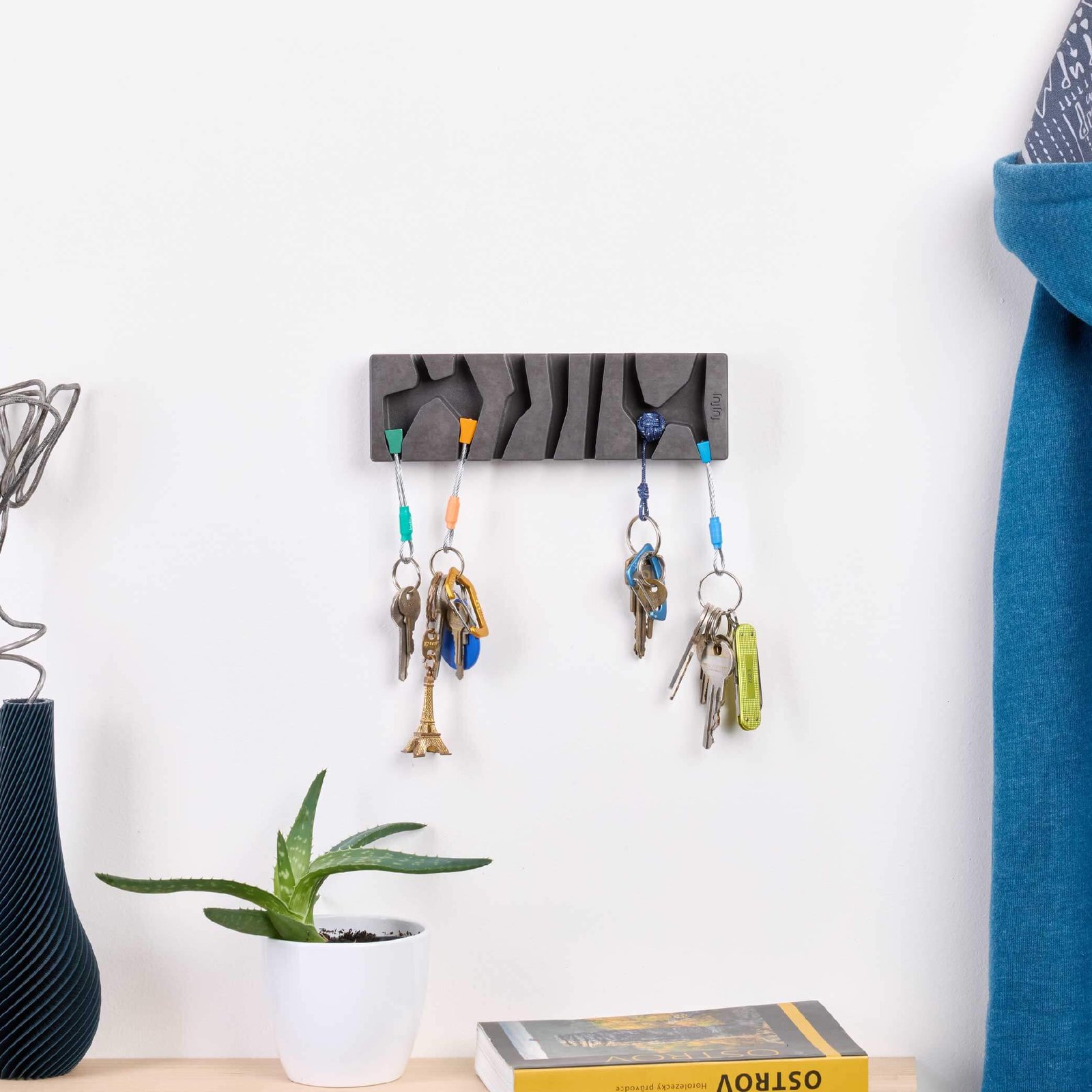 Classic 2 - Dark Concrete Key Holder