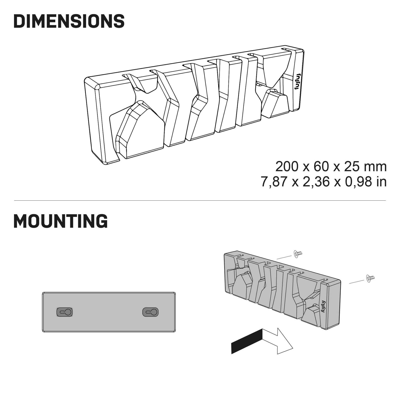 Classic 2 - Oak Wood Key Holder