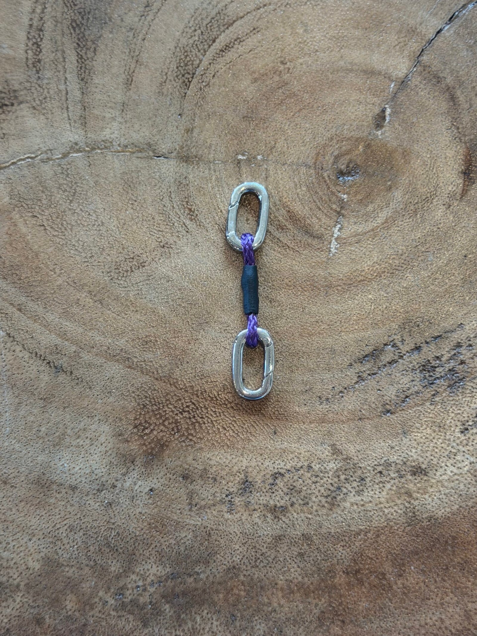 Silver carabiner quickdraw only
