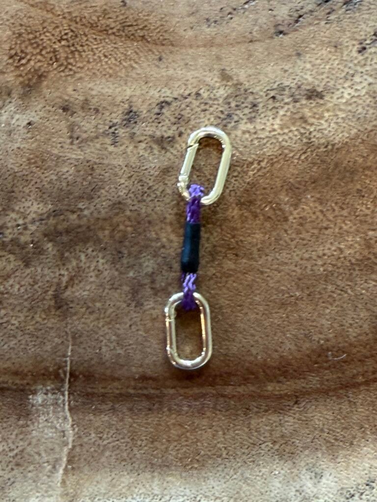 Gold carabiner quickdraw only