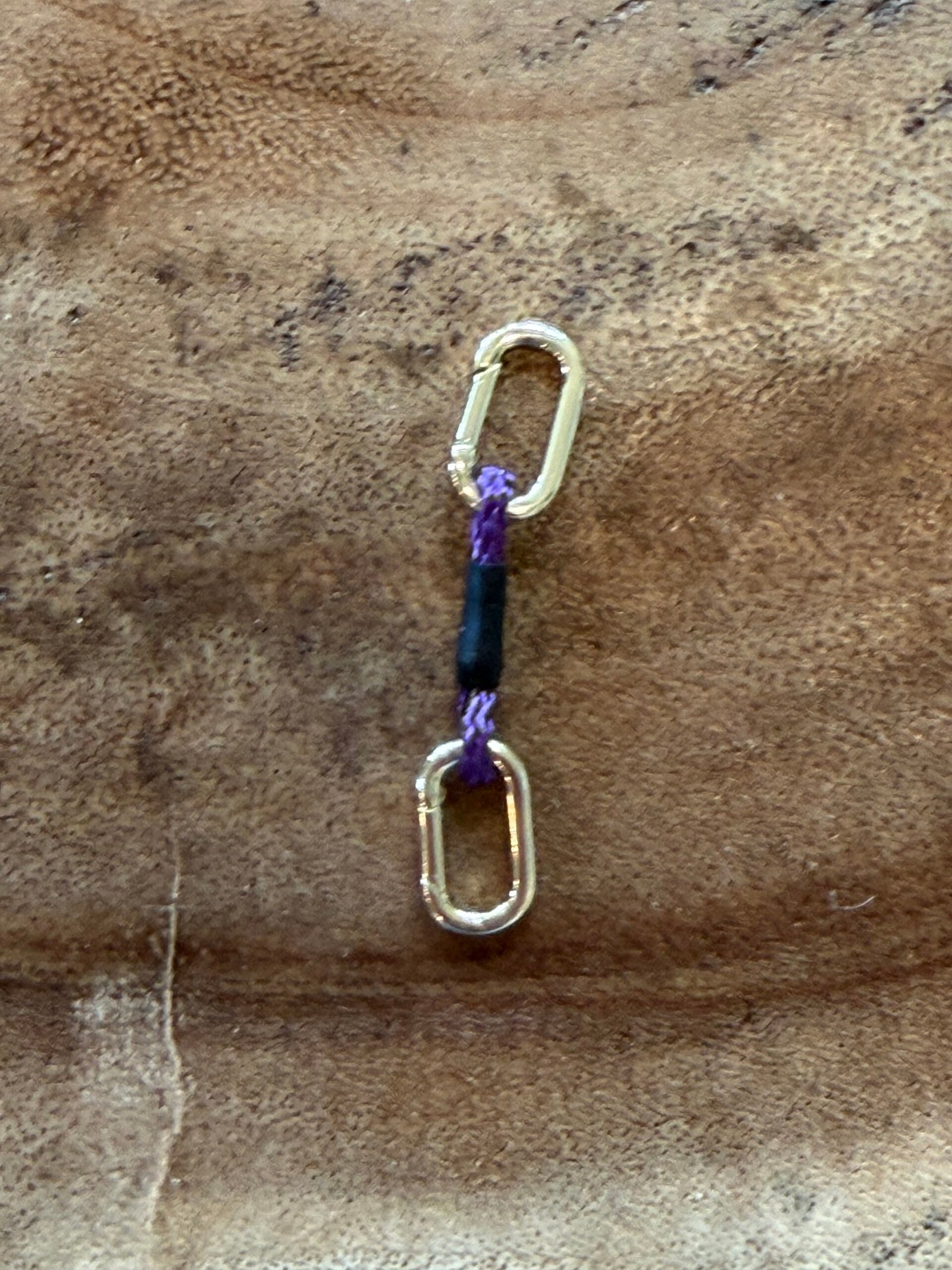 Gold carabiner quickdraw only